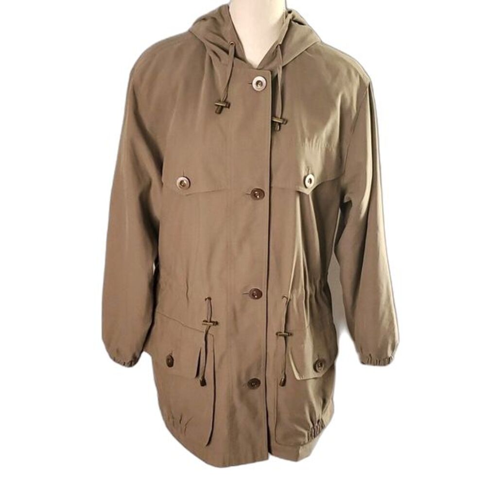 Trench Coat by Gallery Sage Color Size XS Fully Lined